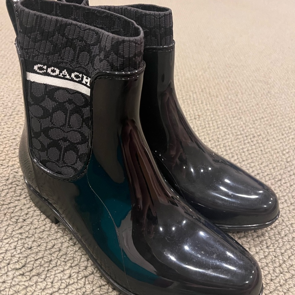 Coach rubber rain booties